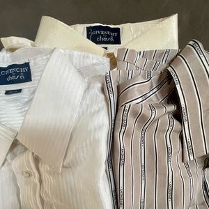 5 Vintage Givenchy by Chesa button up dress shirts.